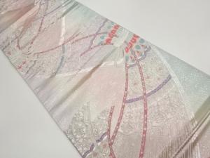 束ね熨斗に花々模様織出し袋帯